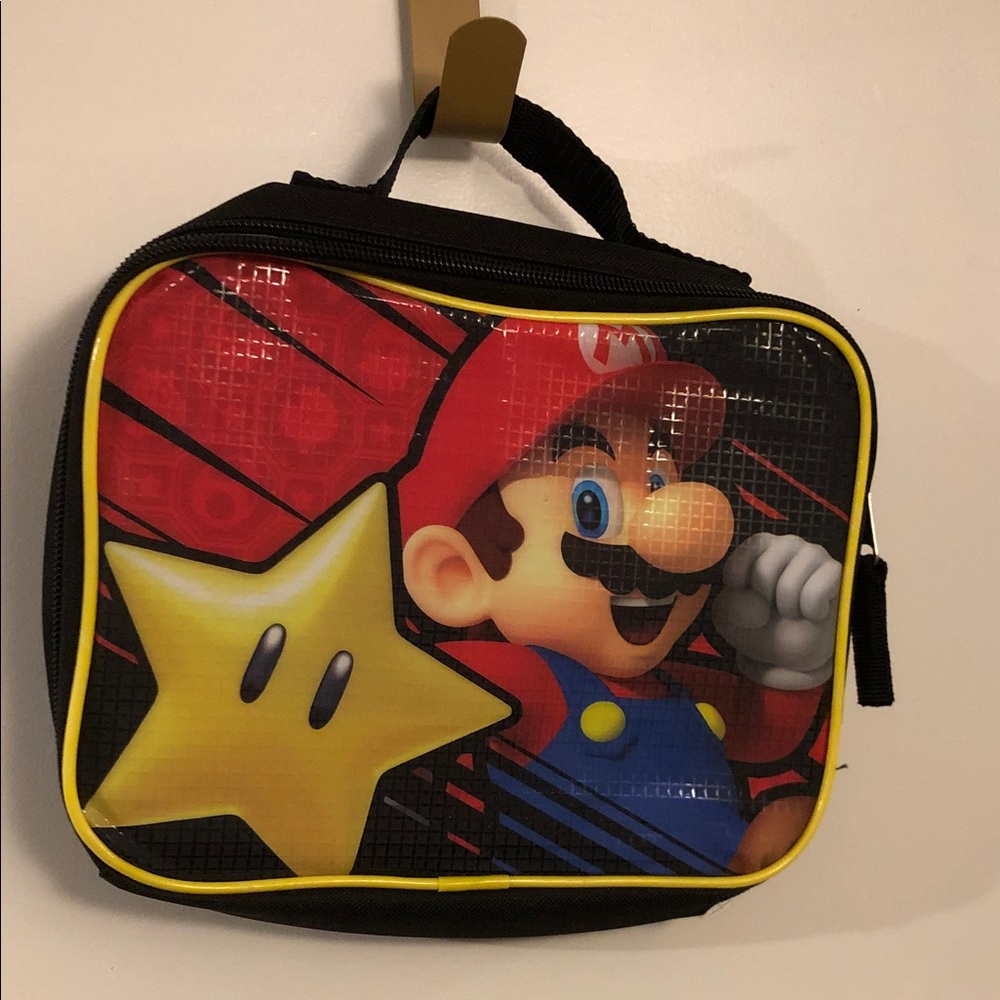 Nintendo Mario Kids Lunch Bag Red Yellow Blue